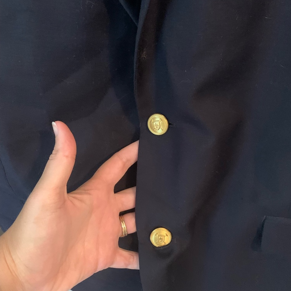 Lauren Ralph Lauren Navy Blue Wool Blazer Size L 46 - Picture 5 of 8
